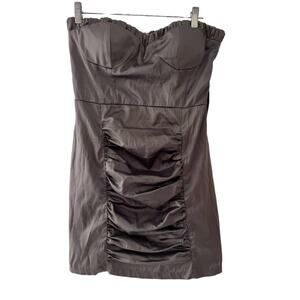 Papaya Medium Dress Ruffles Gray Excellent Condition Sleeveless